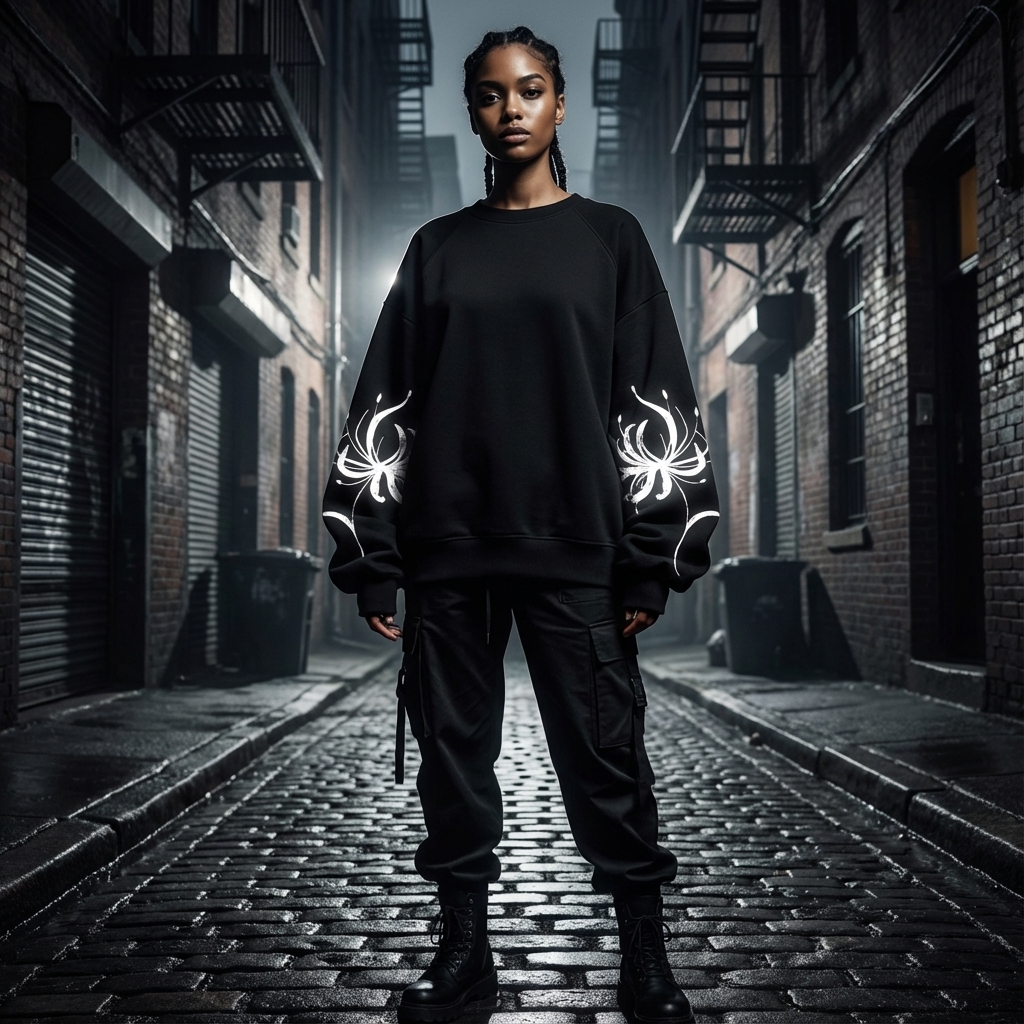 Night Lily Sleeve Sweatshirt